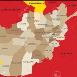 Afghanistan and provinces. Flags and boundaries.